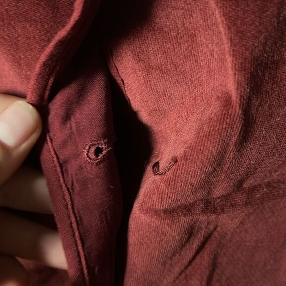 Free People Becky Stretch Velvet Jacket Red L - Picture 7 of 9